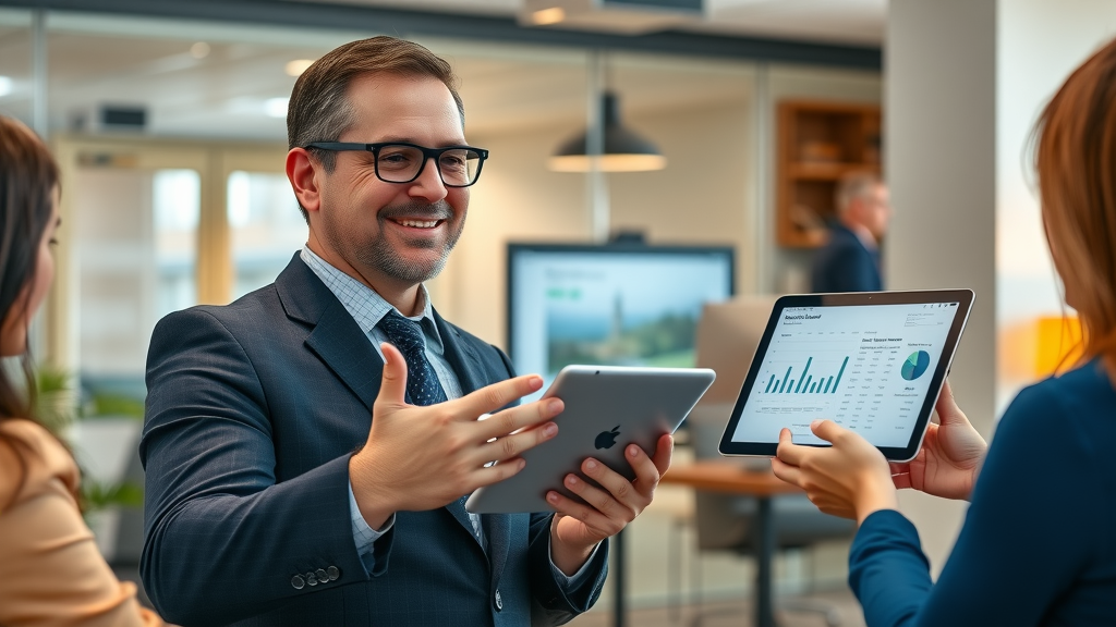 Professional property manager providing typical services in Williston rental office