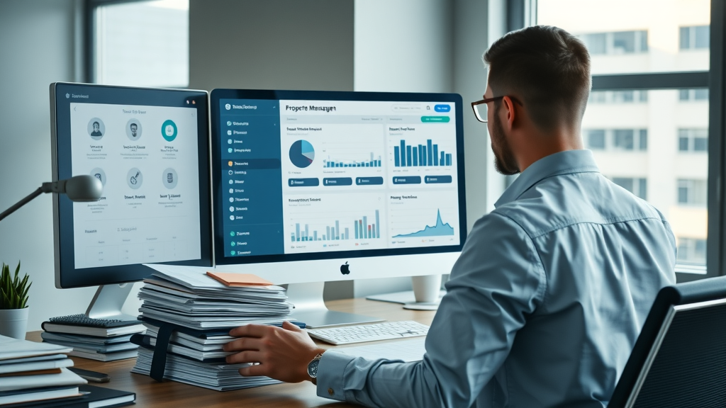 Digital dashboard for property management services in Williston, organized folders and efficient options, property management services pricing Williston
