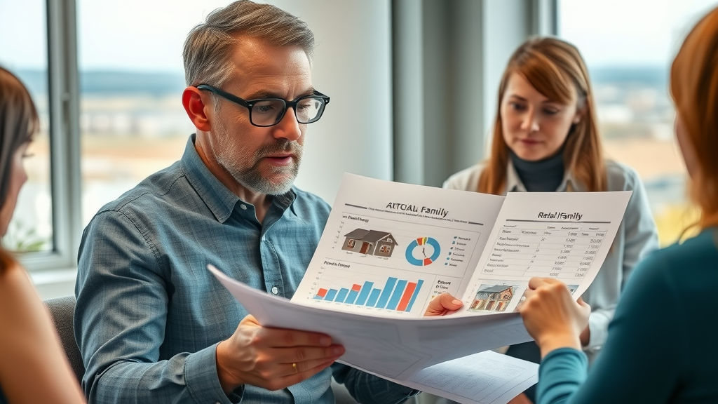Real estate manager reviewing rental property listings by size and type in Williston, North Dakota, property management fees visualization