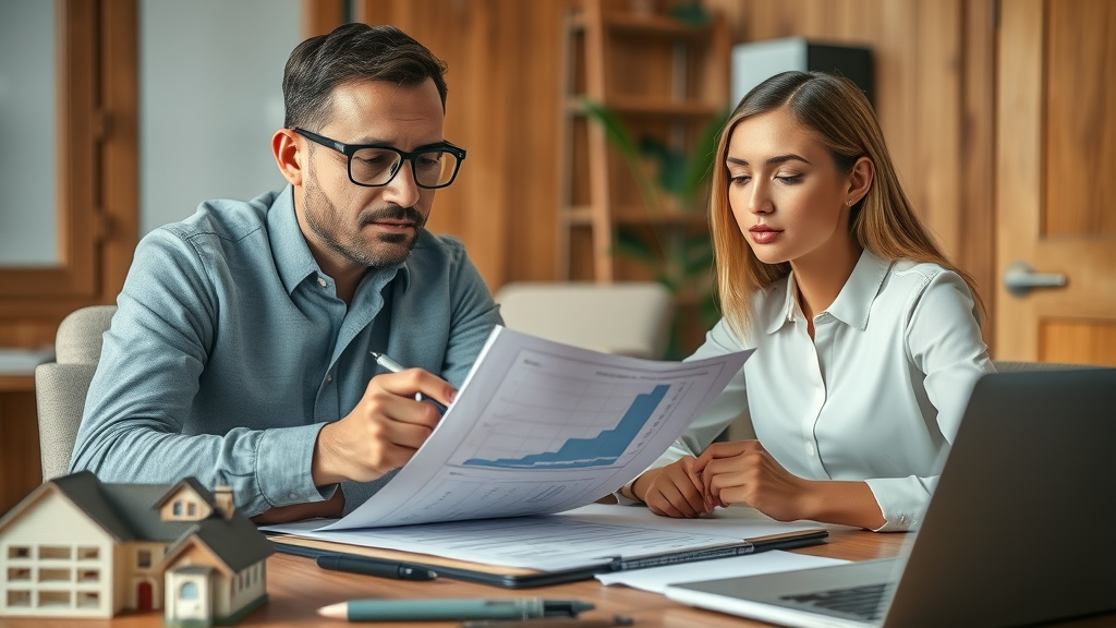 property management fees Williston ND - Property owner reviewing a management company checklist in a Williston ND office