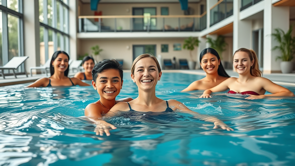 Communal amenities in Williston apartment homes, residents enjoying fitness center, pool, and lounges, rental property fees Williston North Dakota