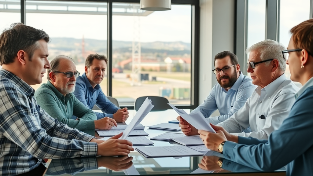 Williston ND landlords reviewing property management rates together