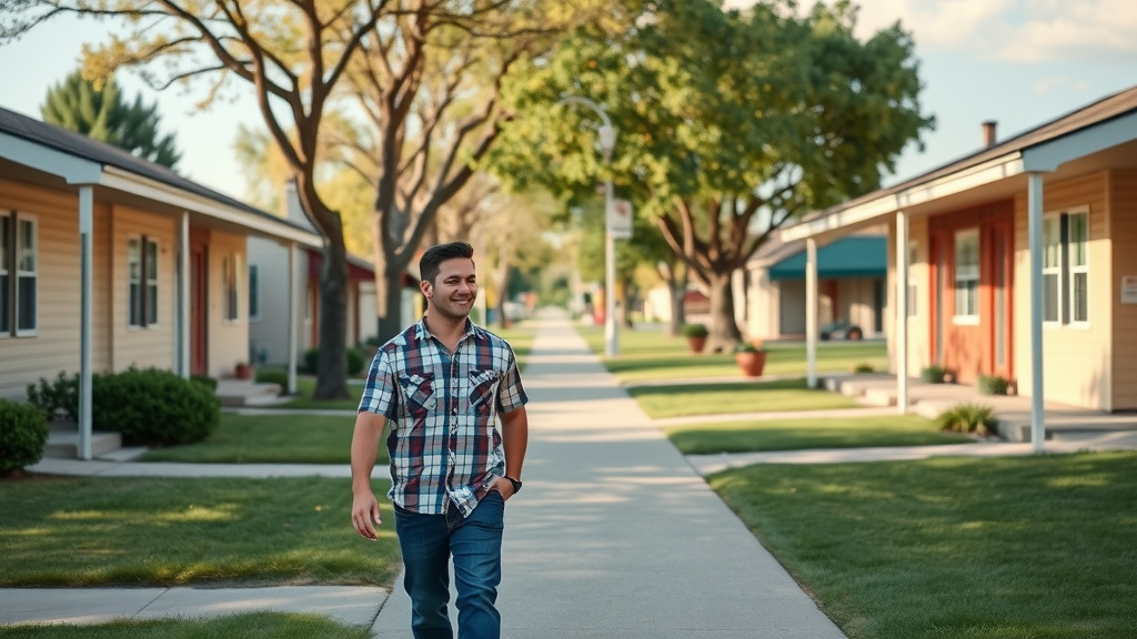 property manager greeting tenant in Tioga North Dakota, Main Street real estate
