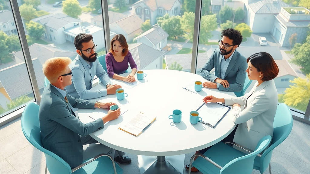 group of property managers discussing vacation rental management strategy