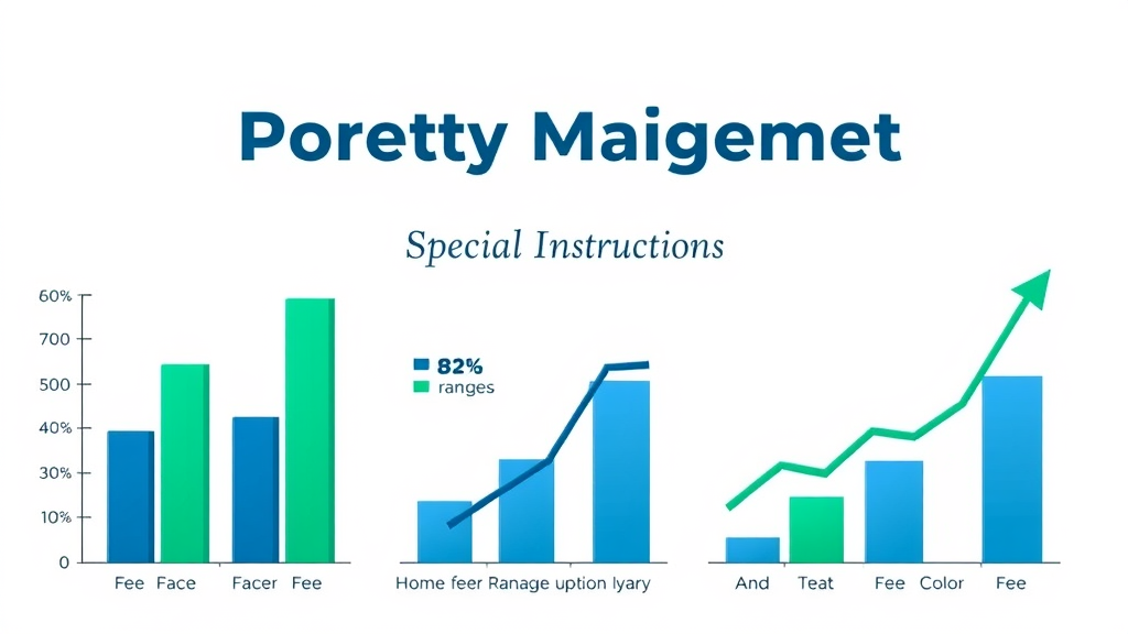 Charts and graphs showing typical property management fee ranges and standard costs by management companies for how much do property management companies charge to manage a rental
