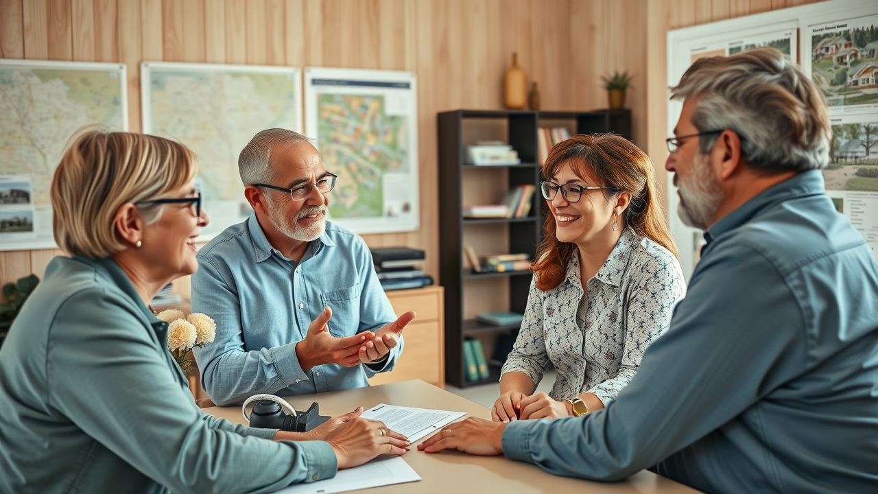 Experienced property management and real estate agent consulting with home owners on rental strategies in North Dakota